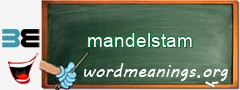 WordMeaning blackboard for mandelstam